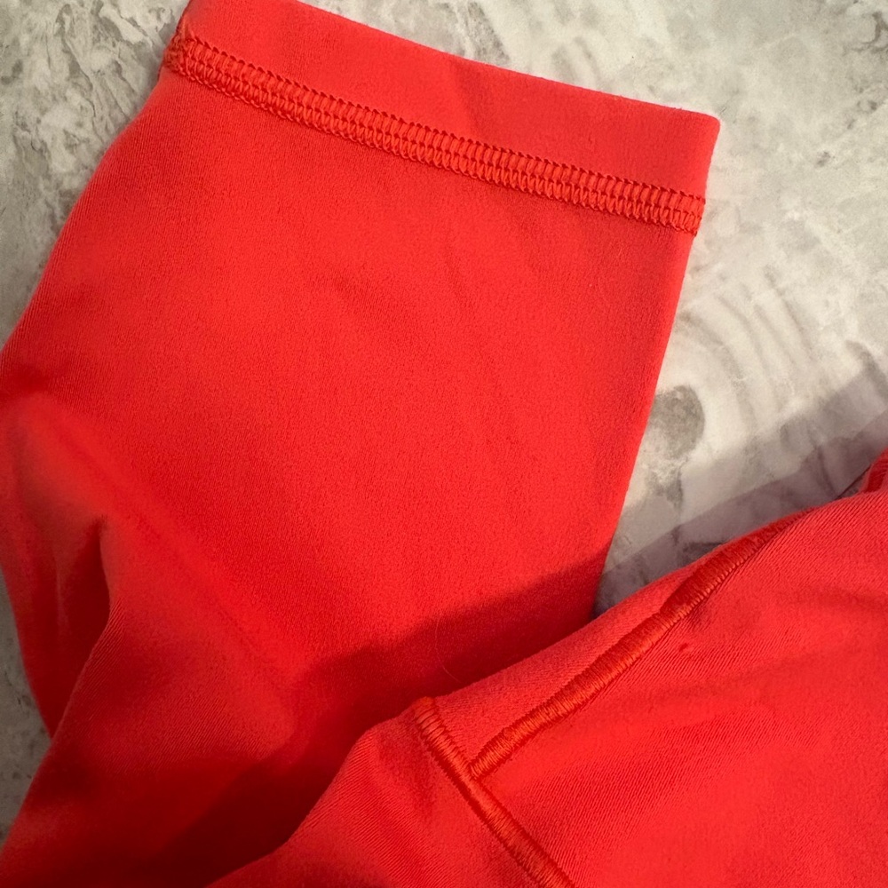 aerie Red Ruffled Strappy Sports Bra and High-Waist Leggings Set - Picture 8 of 9